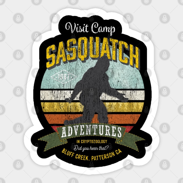 Visit Camp Sasquatch - Funny Big Foot TDesign Sticker by Vector Deluxe